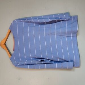 💙 LAUREN StripedbBoatneck Top XL Blue & White